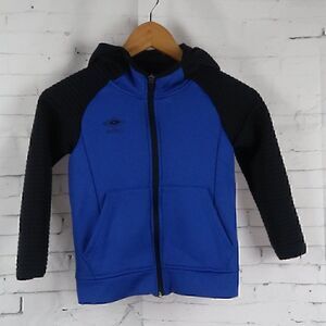 UMBRO BLACK & BLUE FULL ZIP HOODED JACKET SIZE 4/5 XS